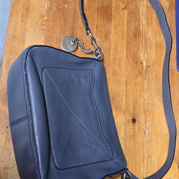 Marc Jacobs Gotham Pebbled Leather Crossbody Bag-Charcoal Gray - Picture 2 of 13